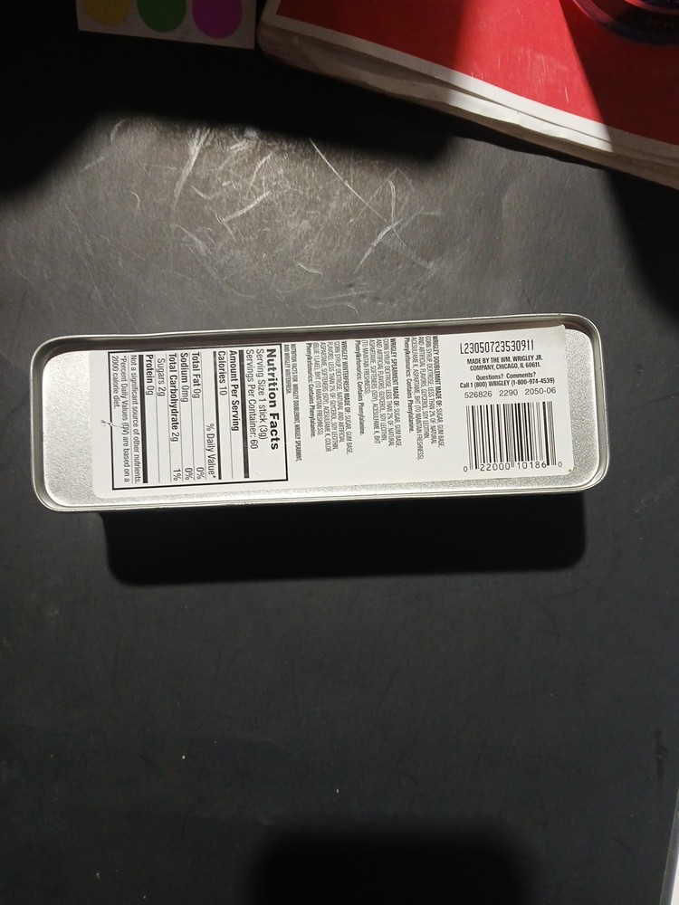 EMPTY Spearmint TIN WITH HINGED LID!
