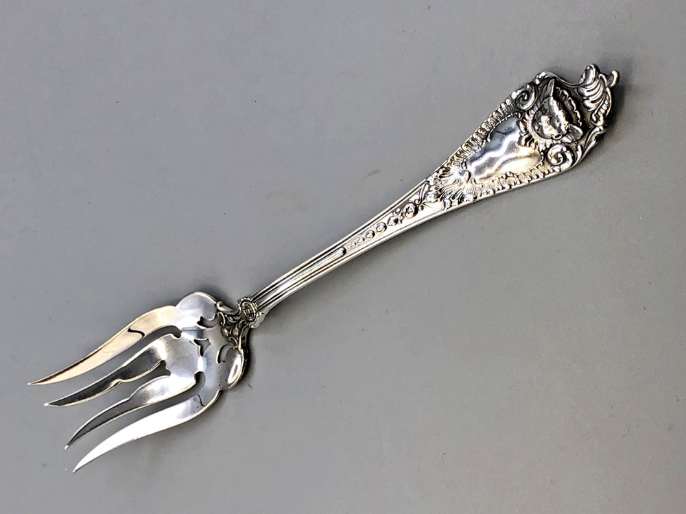 Cherub by Watson Sterling Silver small serving Fork 5.75"