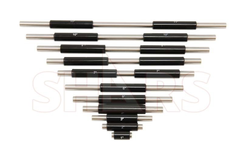 Shars 0-300mm Mechanical Solid Metal Frame Micrometer Set New R}