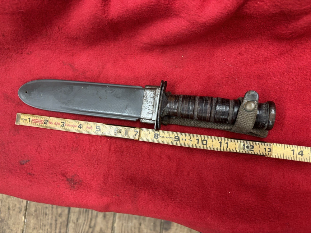 WWII USN Mark 2 Fighting Knife with Scabbard