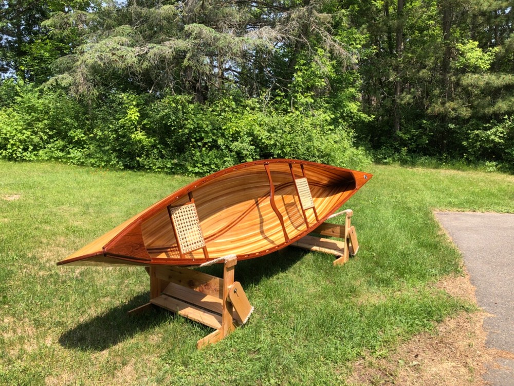 Cedar strip canoe
