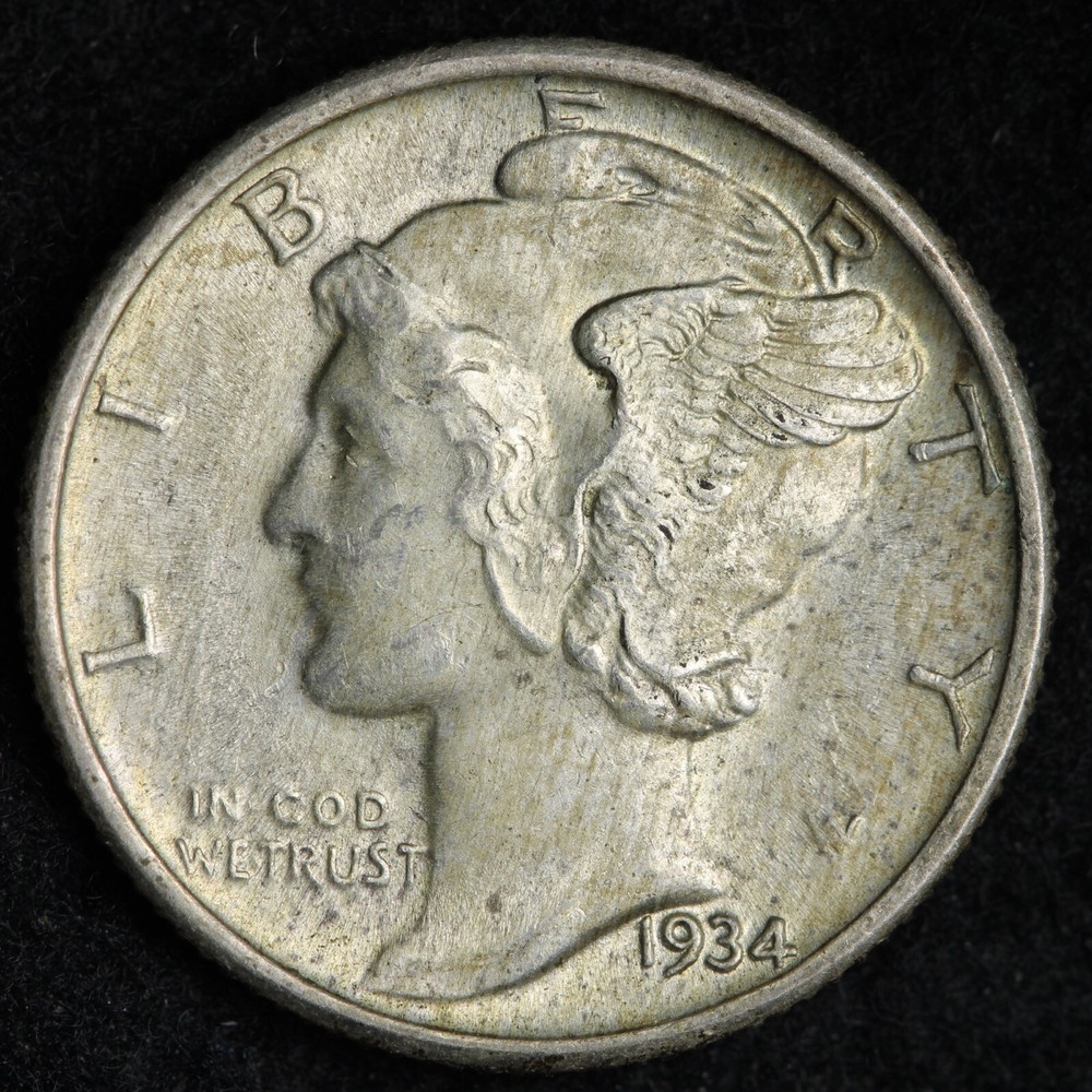 1934 Mercury Silver Dime CHOICE UNC *UNCIRCULATED* MS SUPER ORIGINAL E297 WVCH
