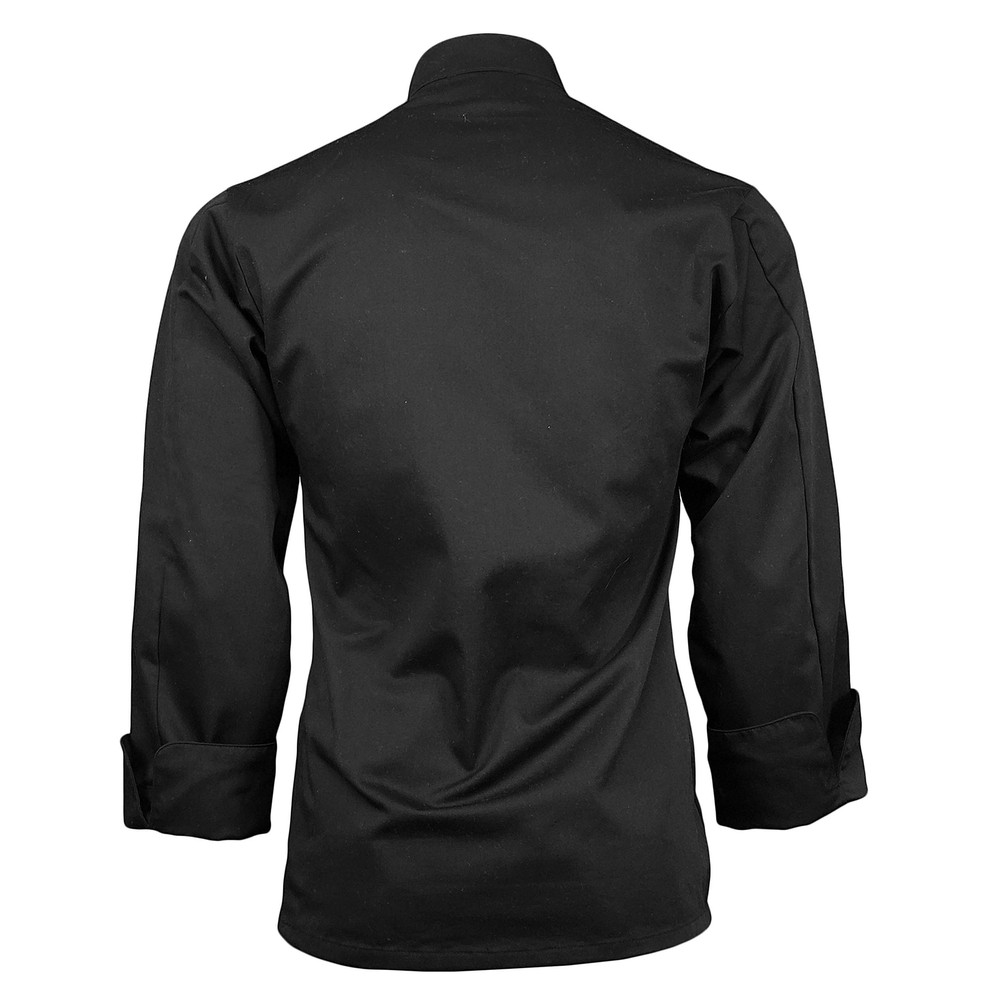 Black Long Sleeve Button Chef Coat/Jacket - Unisex - XL