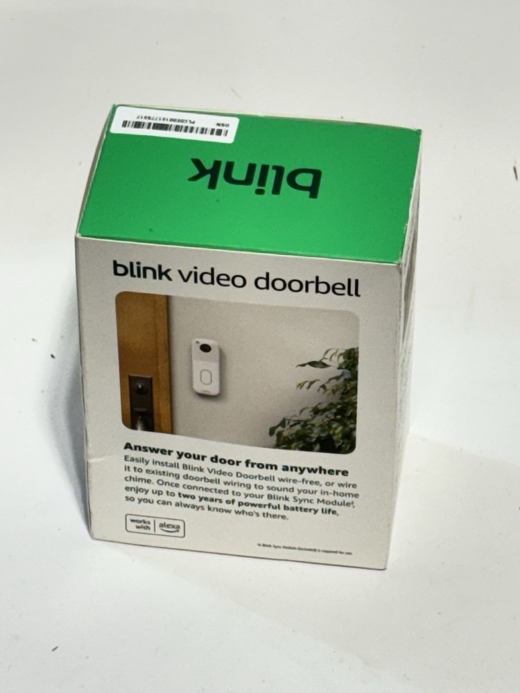 Blink Video Doorbell White Sync Module Battery Powered Video Security System NEW