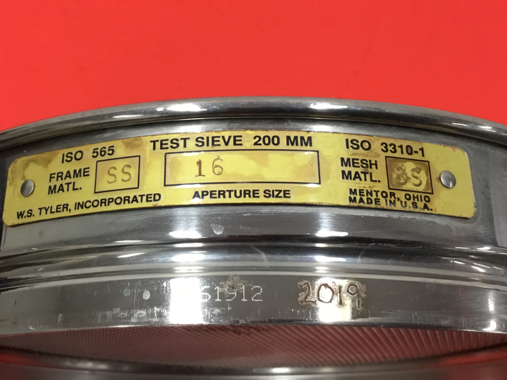 W.S.Tyler - No. 16 - Standard Testing Sieve