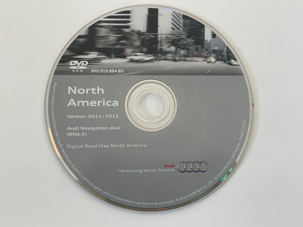 2005 06 07 08 AUDI A3 A4 RS4 S4 NAVIGATION PLUS RNS-E DVD VERSION 2011/2012 OEM