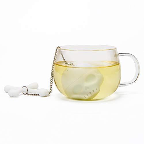 Leaf Tea Infuser, Silicone Tea Strainer, Coolrunner 2 Pcs Tea Bones Skull Tea