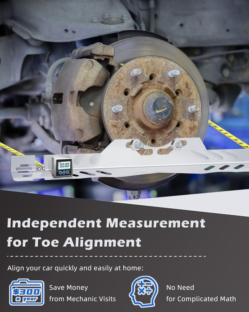 One-Piece Wheel Alignment Tool PlatesZero Play, Toe Alignment Plates w/Two 5m...