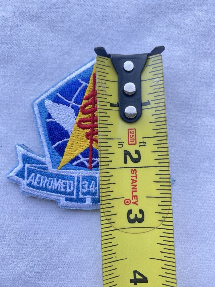 34th Aeromed Evacflt Evacuation Squadron Jacket Sleeve Patch Hook And Loop