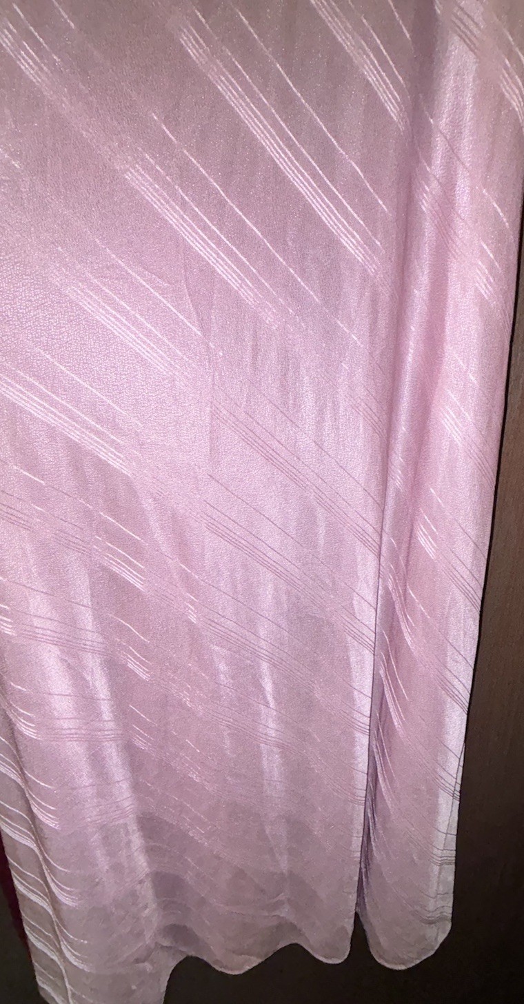 Vintage Sears Long Nylon Nightgown Lace Trim S 32/34 USA (2) Wine, Mauve