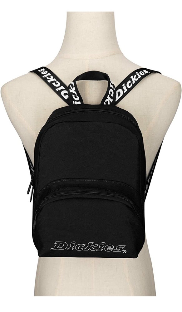 New Dickies Mini Backpack Black Durable Canvas Women’s NWT