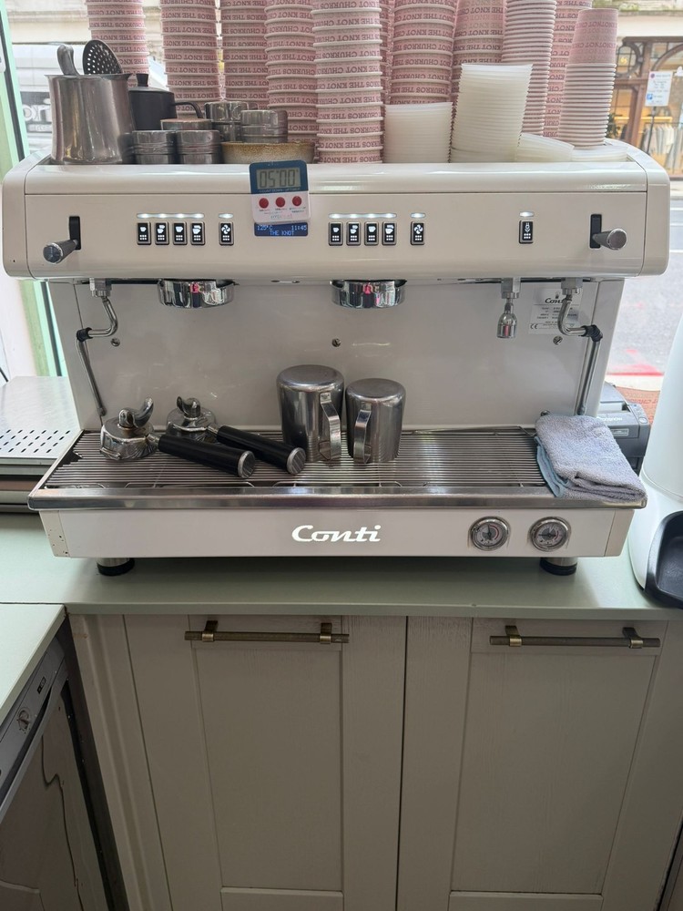 Conti X-One 2-Group Professional Espresso Machine – White