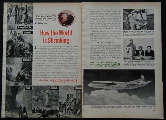 Willy Ley - How the World is Shrinking - 1952 article