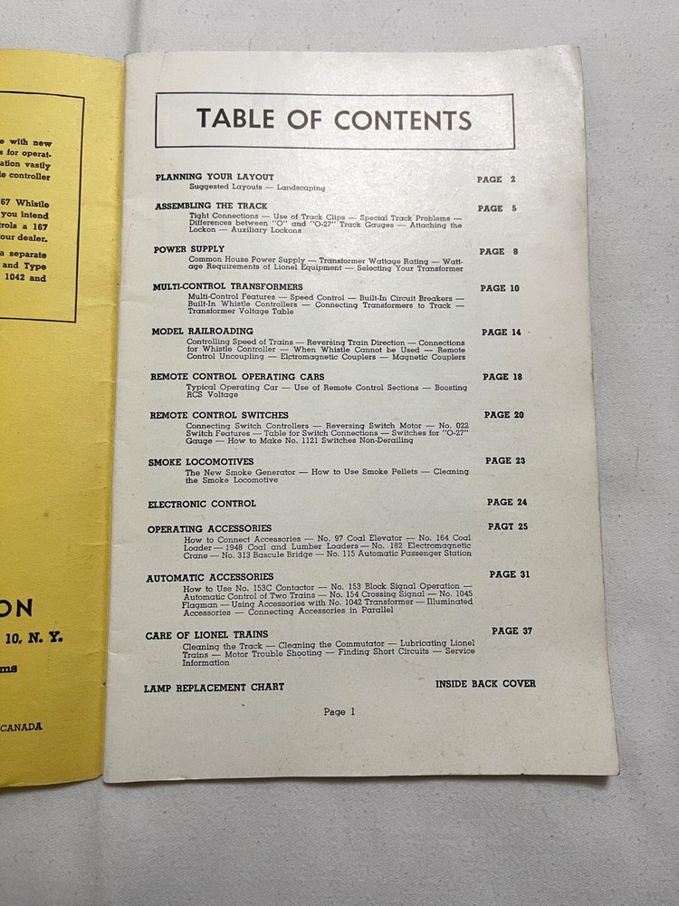 "Lionel Trains instructions for assembling & operating" Booklet from 1948