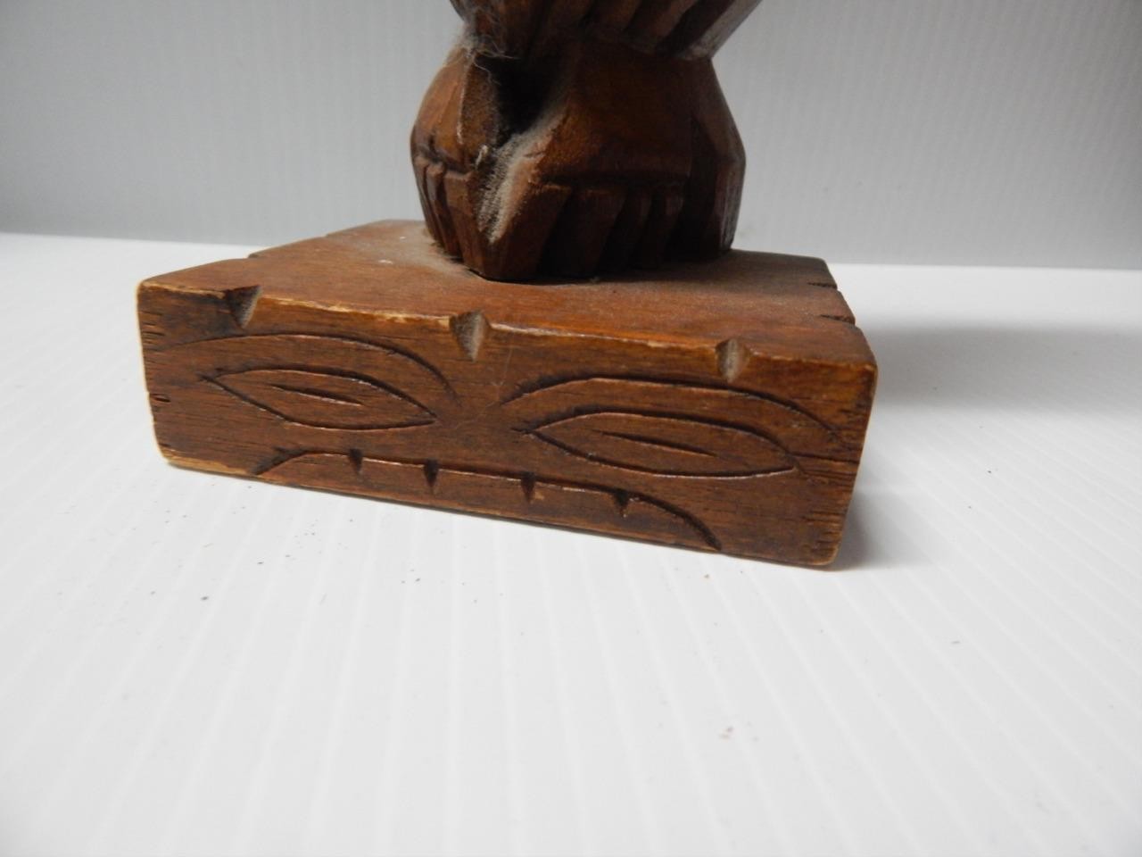 VINTAGE ALASKA TLINGIT INDIAN NW COAST NATURAL RED CEDAR WOOD TOTEM POLE