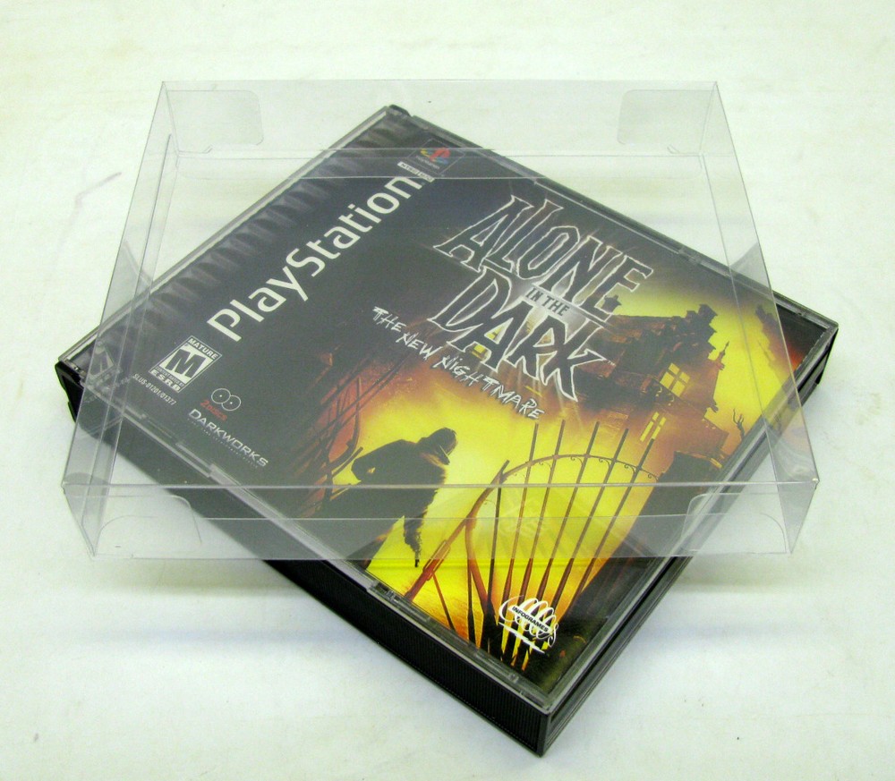 10x SONY PLAYSTATION ONE PS1 CIB DOUBLE CD - CLEAR PROTECTIVE BOX PROTECTOR CASE
