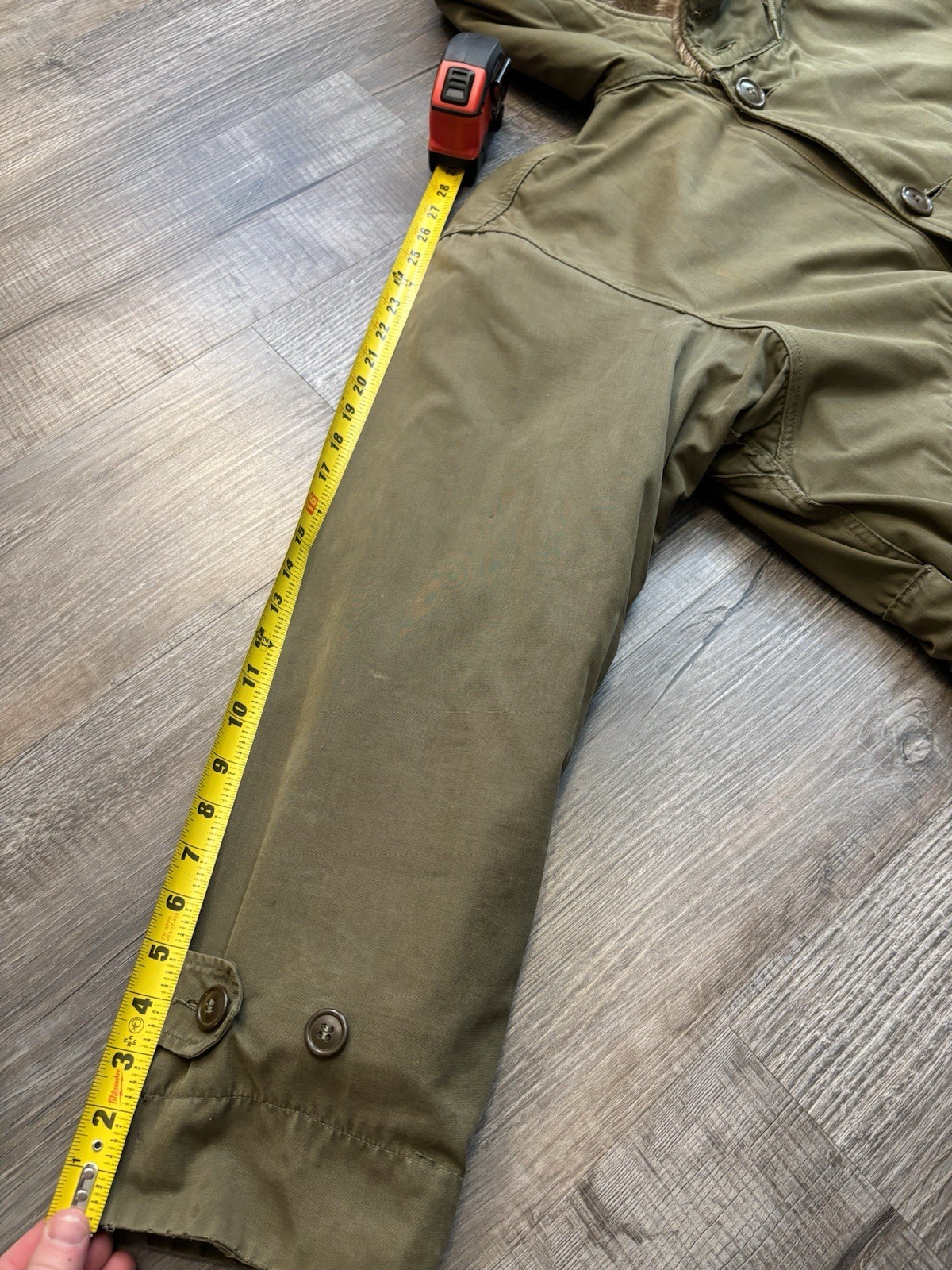 VTG M1947 US Military Parka Med W/ Liner Korean War Salty Army USMC