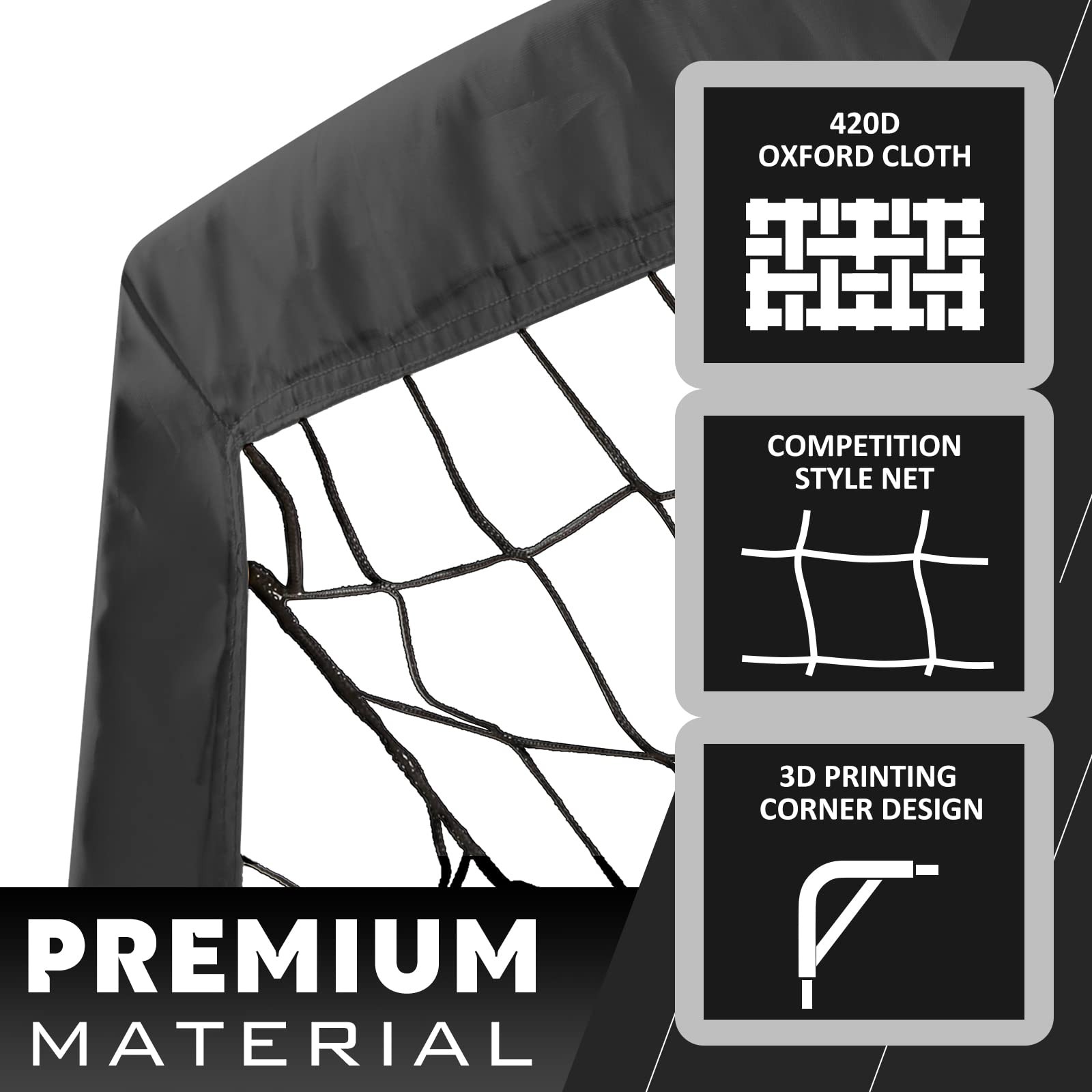 9x5 ft Portable Kids Soccer Goal for Backyard Adult Junior Large Practice Soc...