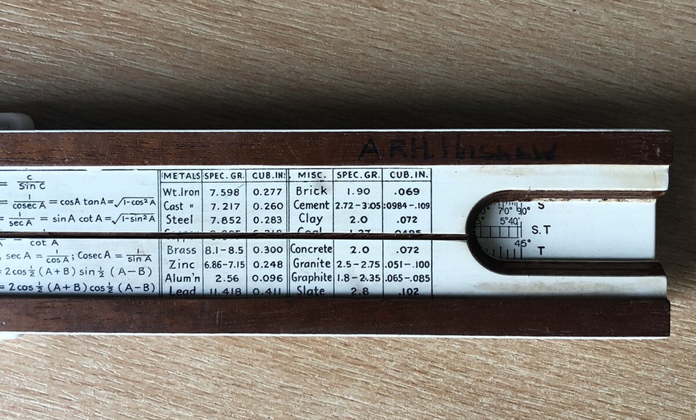 Vintage Technical Slide Rule With Box