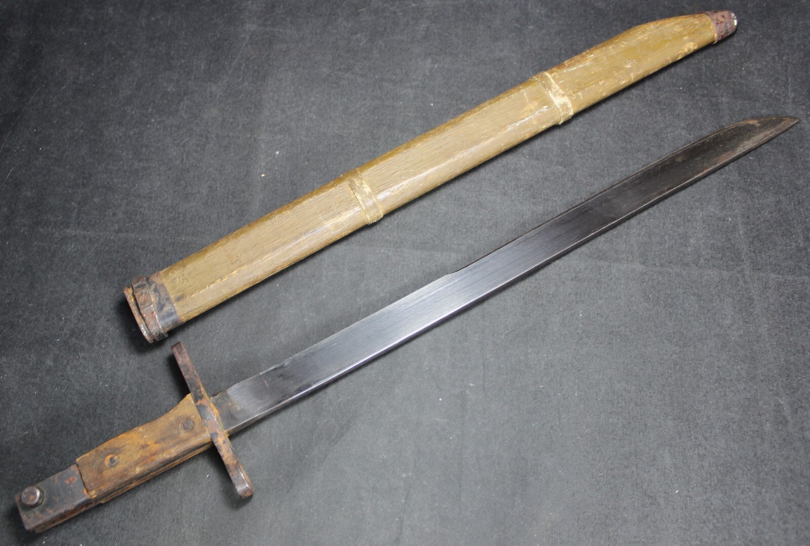 WW2 Japanese Arisaka Type 30 Bayonet Mod. 1897 - Straight Quillon Square Pommel