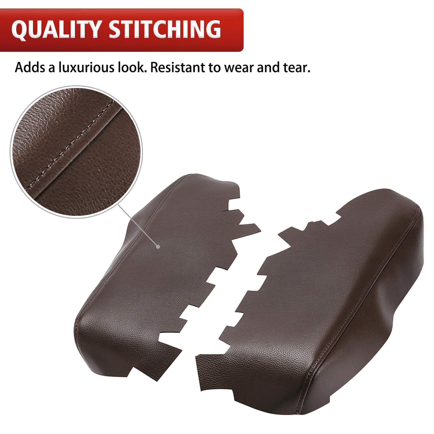 Fits 2013-2018 Toyota Avalon Console Lid Armrest & Door Panel Cover Trim Brown