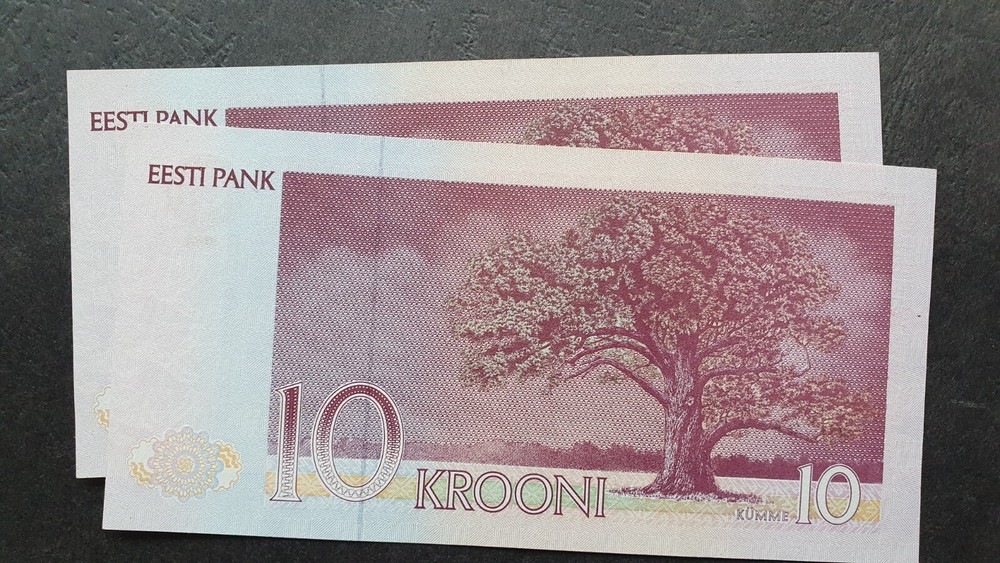 ESTONIA 10 krooni 1992, BB, UNC pair