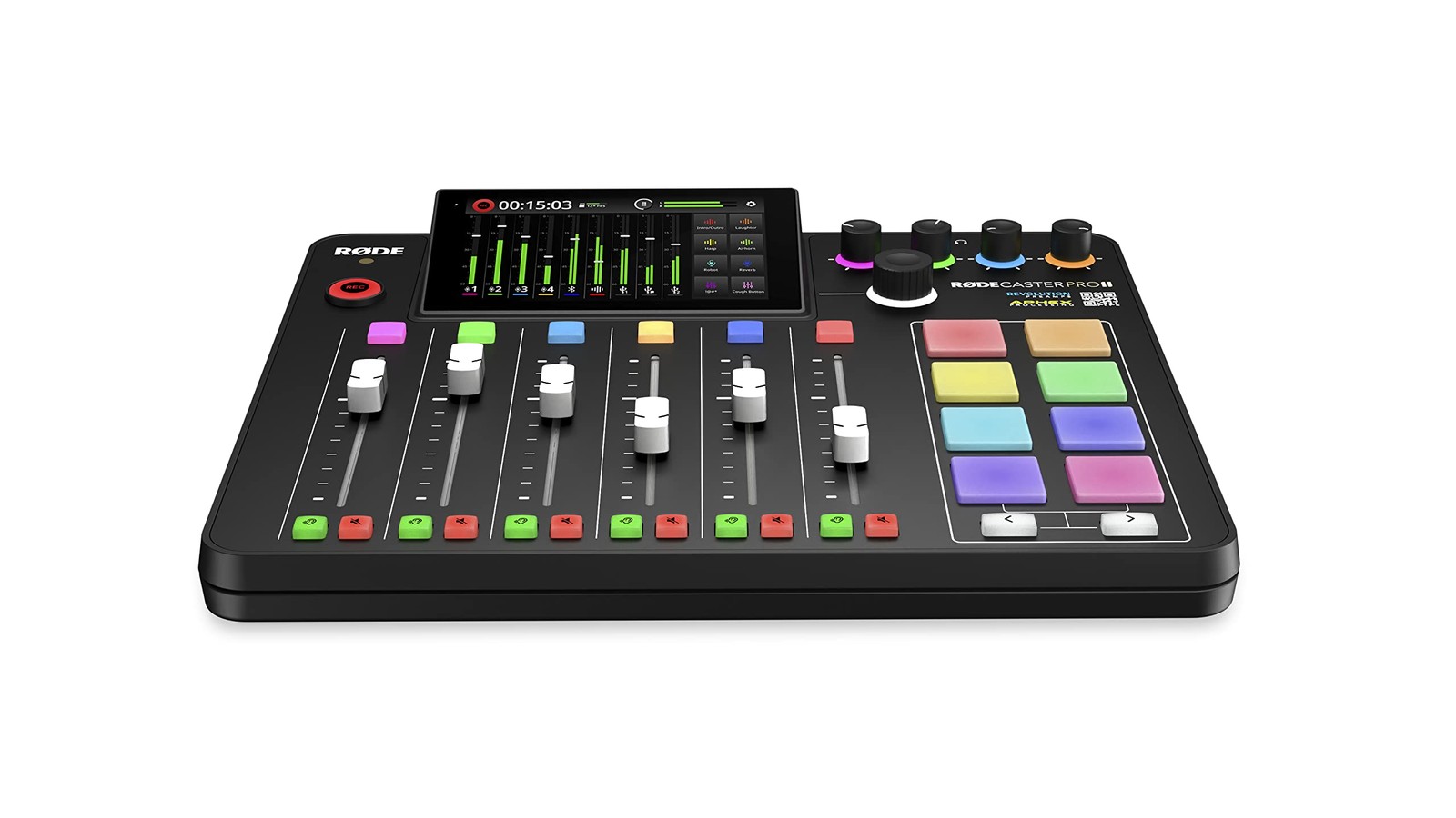 RODECaster Pro II All-in-One Audio Console for Podcasting Streaming Music Black