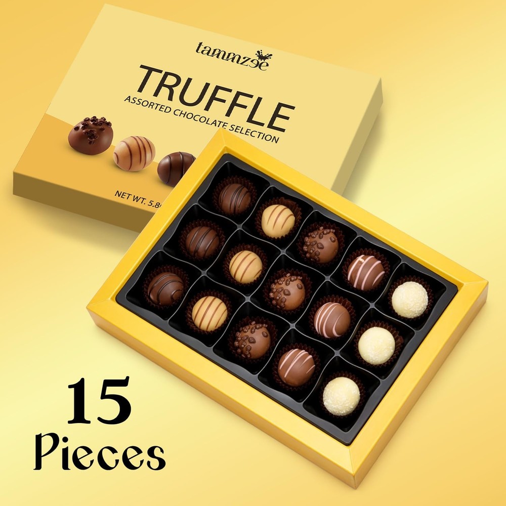 TRUFFLE ASSORTED CHOCOLATE SELECTION 15 Count. Ideal Assorted Chocolate Gift ...