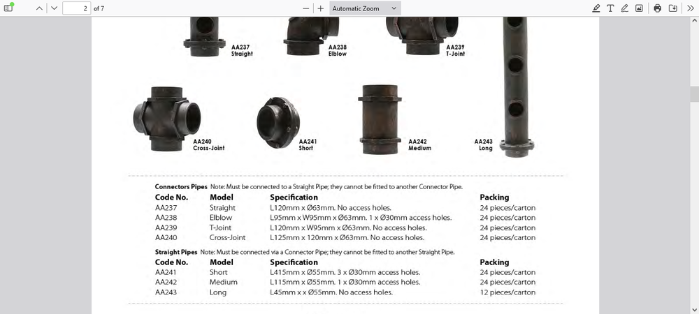 CLASSICA PIPE HIDE-OUT MEDIUM STRAIGHT PIPE for TROPICAL SMALL FISH or HAMSTERS