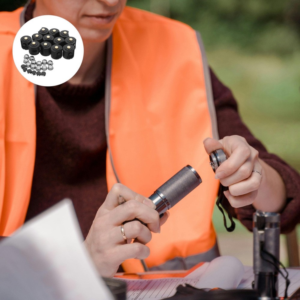 12 Sets Flashlight Cover Button Switch Protective End Cap Accessories