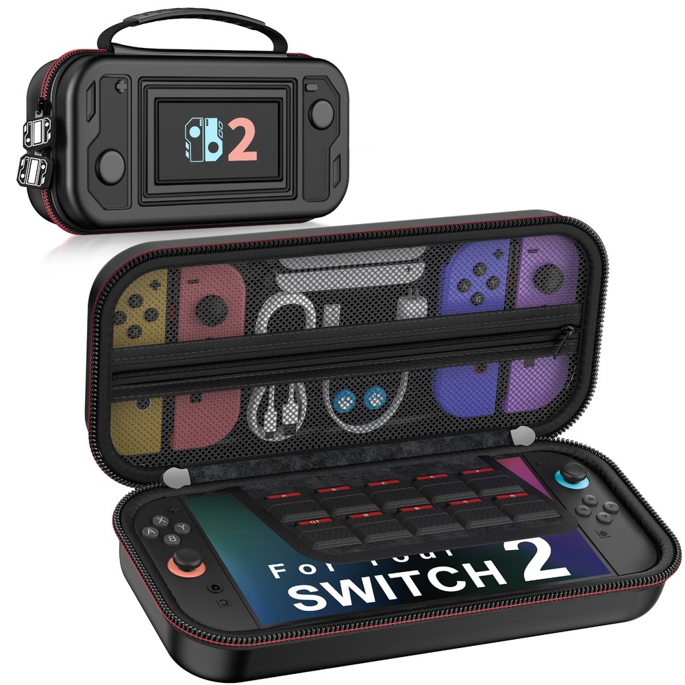 Switch 2 Case for Nintendo Switch 2 (2025) &OLED/Switch Waterproof PU Shell Case