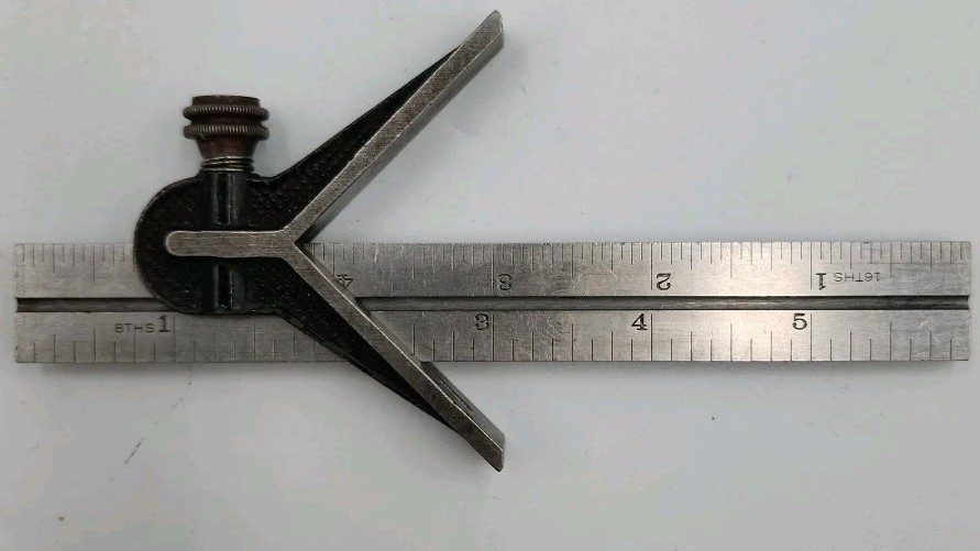 Lufkin Tempered 6" Comb Square Rule With Center Head