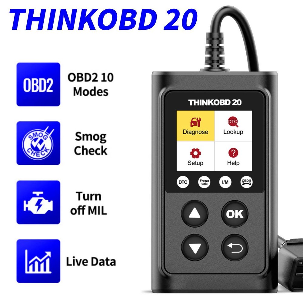 USED Thinkcar Thinkobd 20 Code Reader Clear Engine Fault Light OBD Reader USA