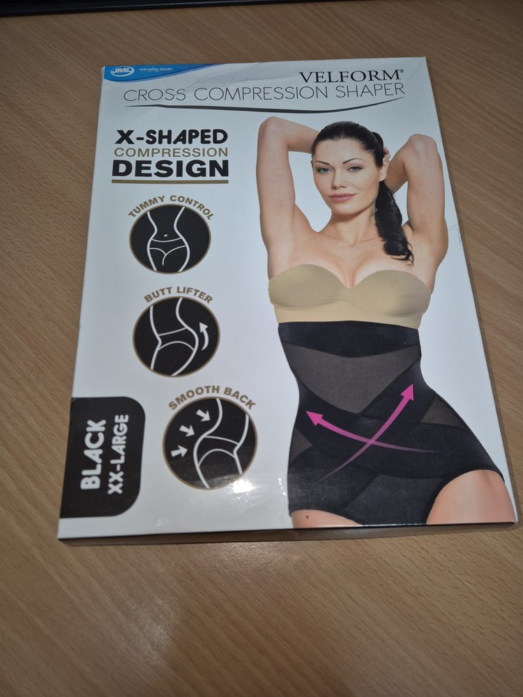Velform Cross Compression Shaper, Black, Size XXL