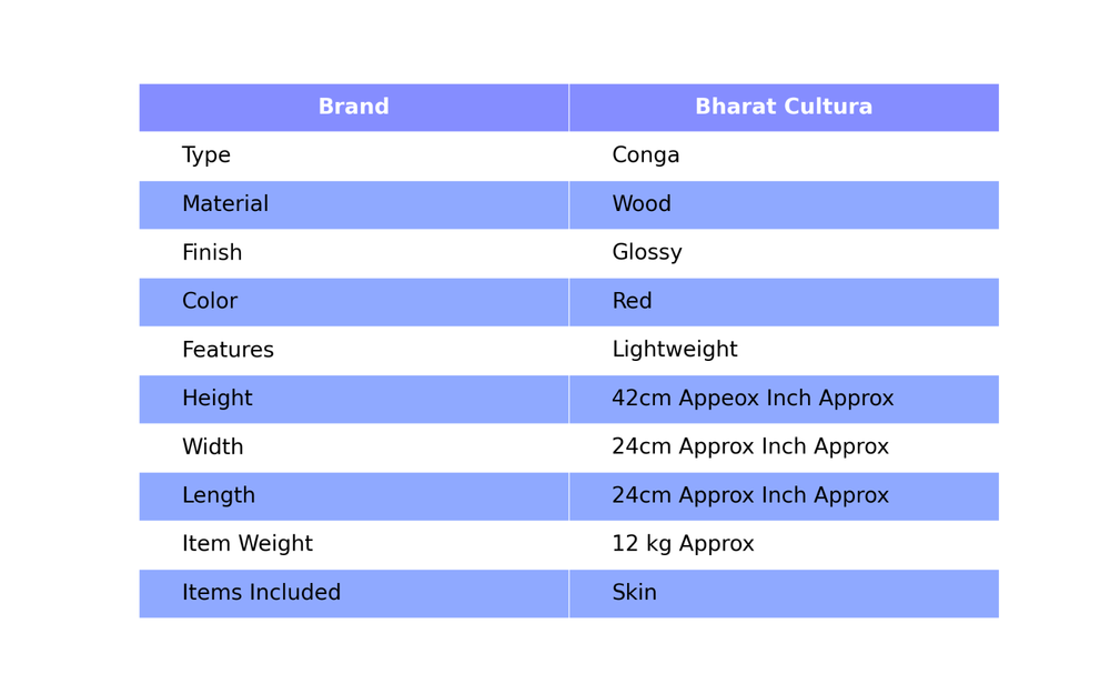 Fibre Congo With Stand Drum Instrument Percussion