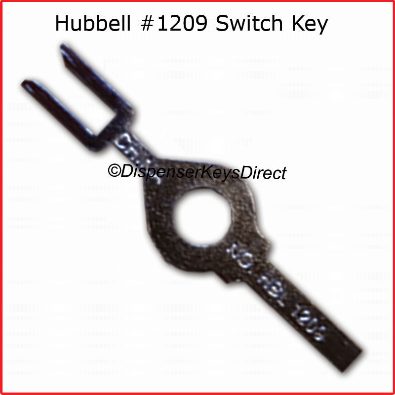 Hubbell #1209 Tamper Proof Electrical Switch Key - (24/pcs - Bulk Pack)
