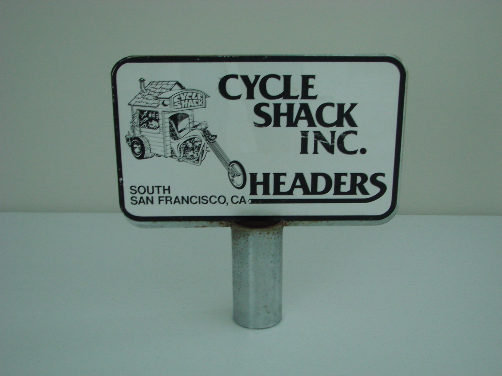 Cycle Shack Headers South San Francisco California Harley Chopper Sign