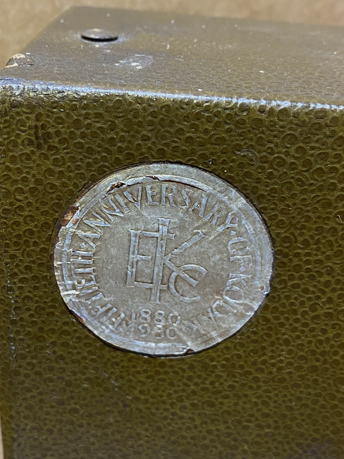 Vintage 1880-1930 50th Anniversary Brown Kodak Box Camera