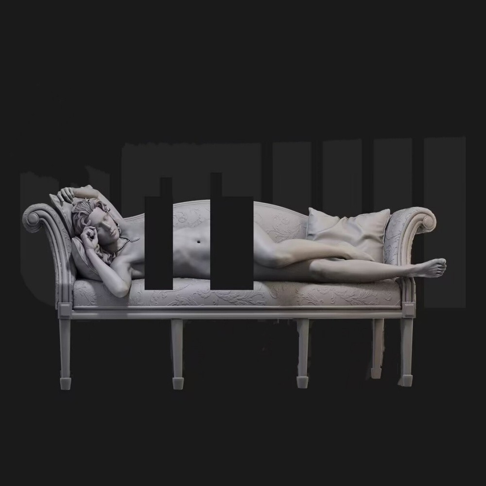 Rose Lying On The Sofa Resin Figure Model Kit 1/24 Scale Unassembled Unpainted