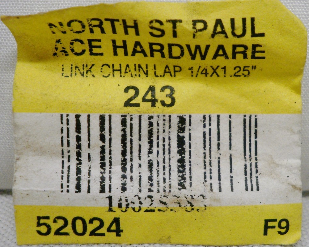 7 Link Chain Lap ¼” x 1.25”
