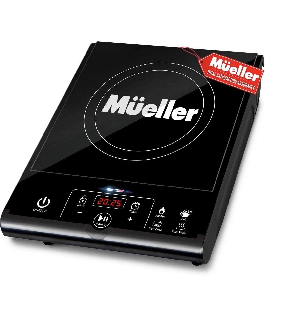 Mueller RapidTherm 1800W Portable Induction Cooktop Hot Plate Countertop Burner