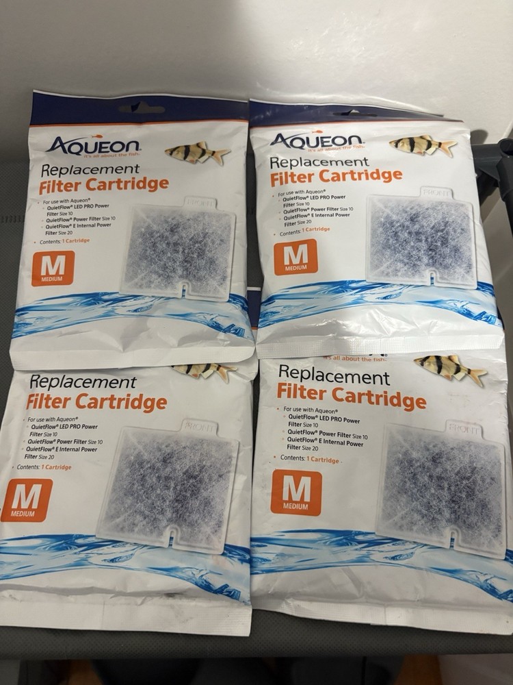 Aqueon Replacement Filter Cartridges MEDIUM 4 Pack Free Shipping
