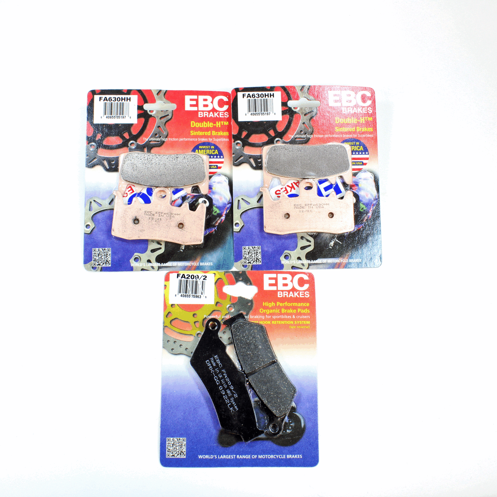 EBC HH Sintered Brake Pad Set for 2014-2018 BMW R1200 GS ADVENTURE Front Rear