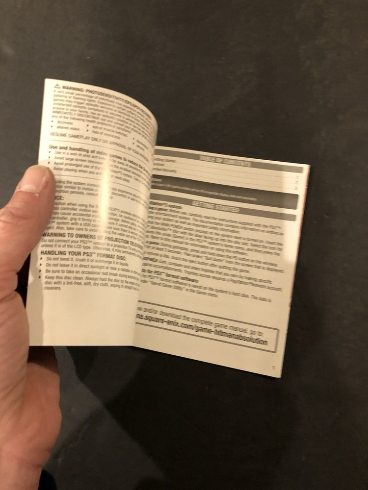 hitman absolution ps3 Manual only