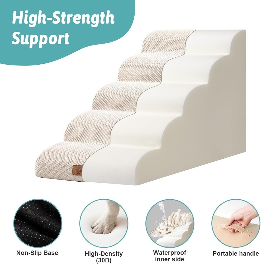 Leakproof High Density Foam Pet Steps - 5-Layer Stairs for Comfortable Climbing