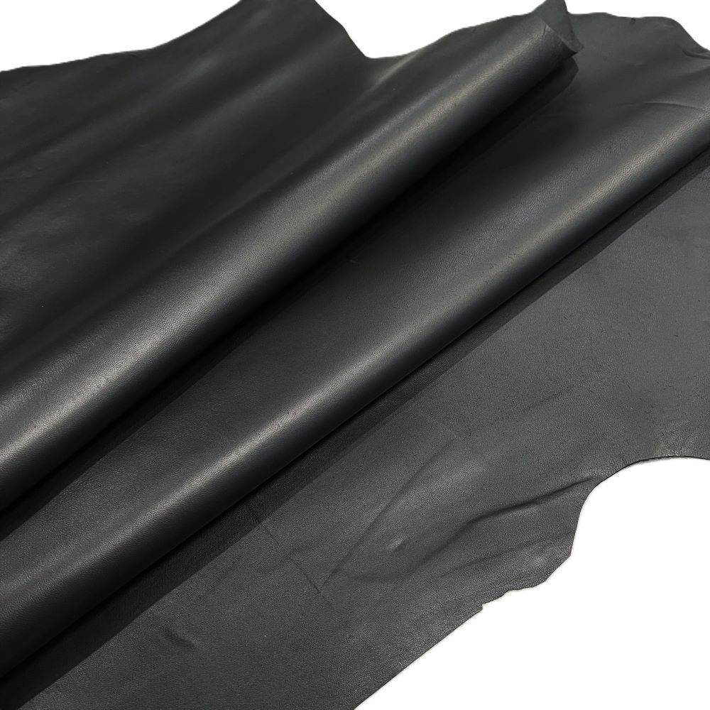 Premium Quality Lambskin Nappa Leather Hide 1.5 oz Black 4-5 Sq. Ft.
