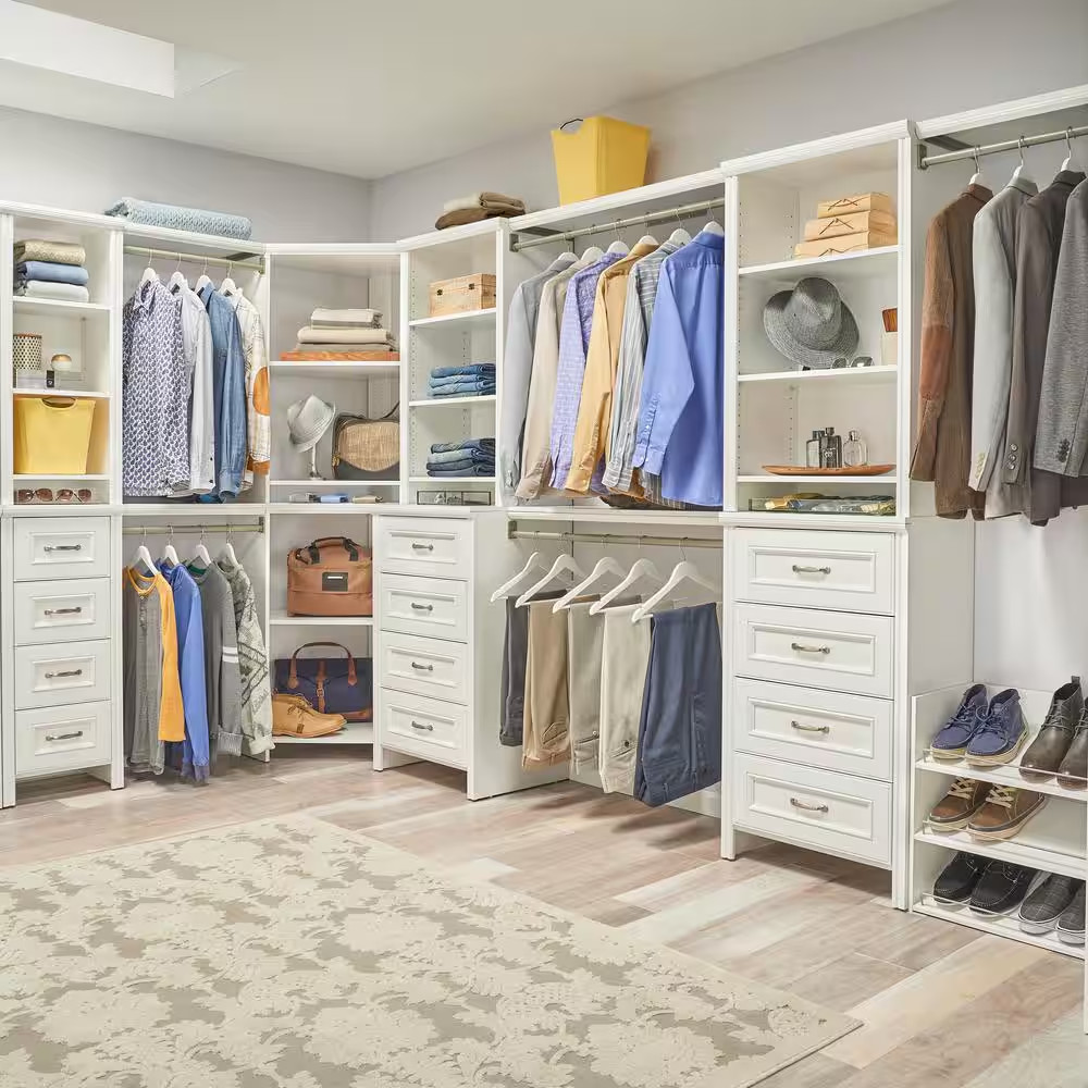 Impressions 3-Shelf White Shoe Organizer