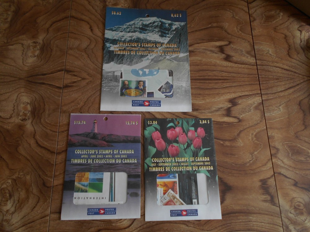 Canada Poste  2002  02, 03, & 04 Quarterly Packets