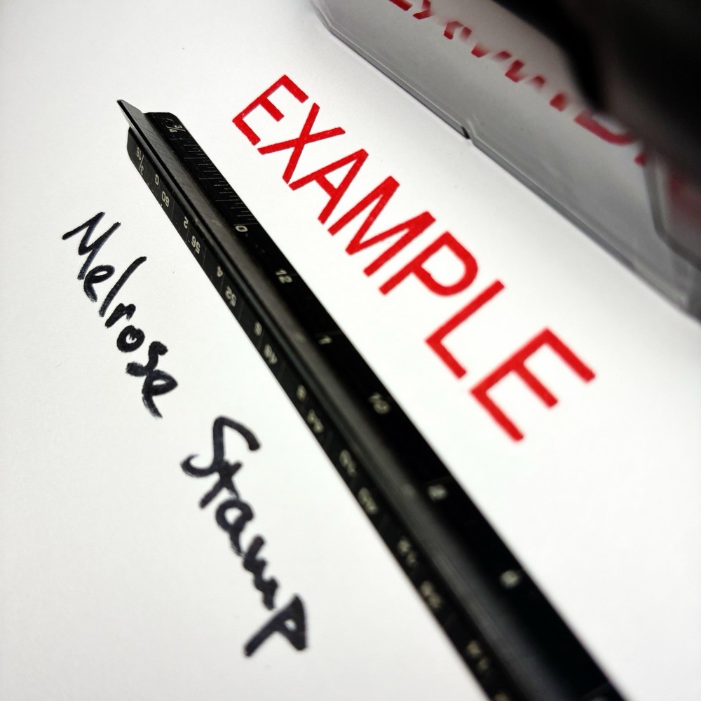 Example Rubber Stamp Red Ink Self Inking Ideal 4913