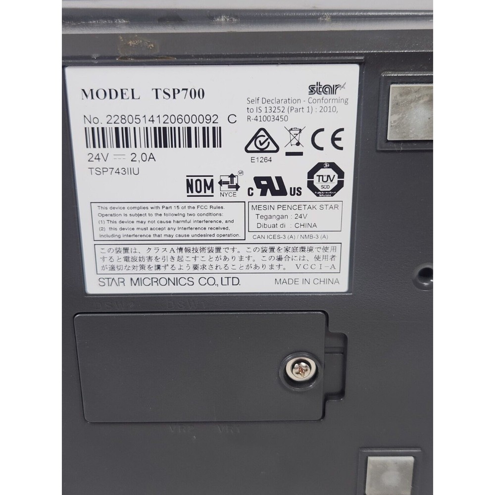 Star Micronics TSP700II POS Thermal Printer w/USB interface